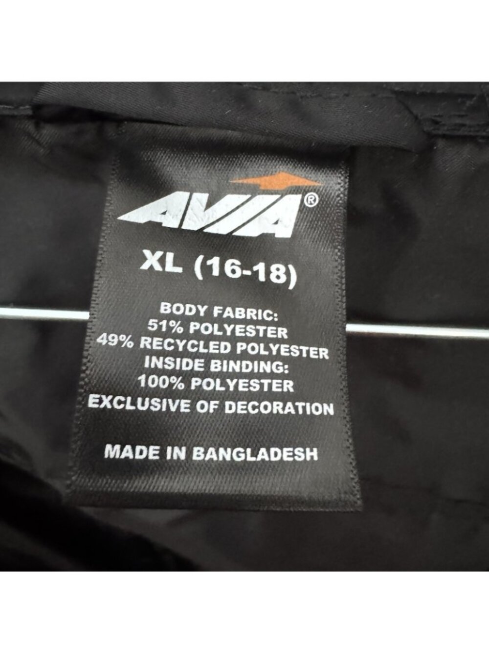Avia Womens XL 16-18 Black Hooded Windbreaker Jacket Cinch Waist Pockets - Picture 6 of 10
